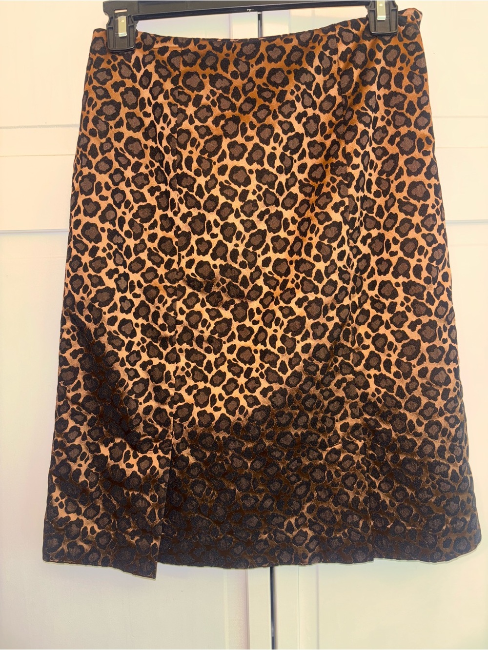 Harold’s leopard print pencil skirt